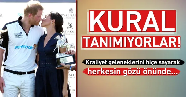 Meghan Markle ve Prens Harry kural tanımadı!