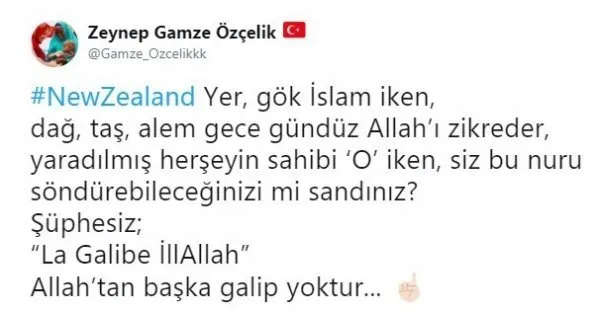 Gamze Ozcelik Ten Yeni Zelanda Daki Cami Katliamina Sert Tepki Takvim