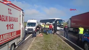 Aksaray'da tur otobüsü kaza yaptı: 16 yaralı