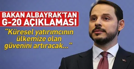 Son dakika: Bakan Berat Albayrak'tan G-20 açıklaması