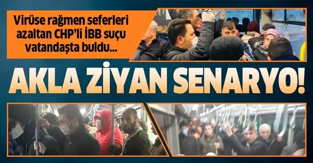 Koronavirüse rağmen seferleri azaltan İBB’den akla ziyan senaryo! Suçu vatandaşta buldular