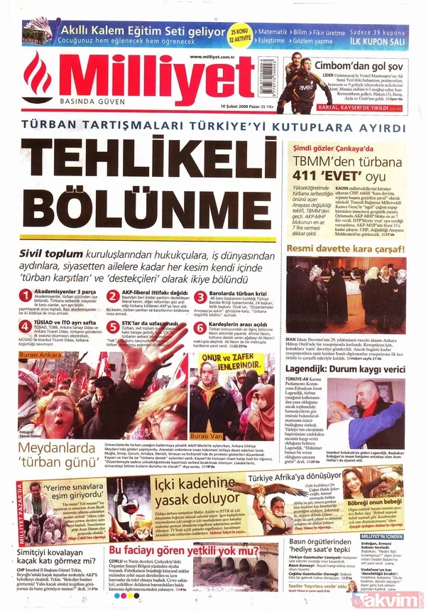 Bu günlere kolay gelinmedi! İşte 2008'de başörtüsüne karşı atılan utanç manşetleri - 9