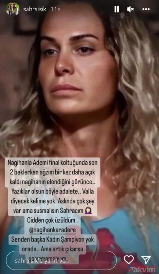 Survivor'ı bombaladı 'yazıklar olsun böyle adalete!' Nagihan Karadere'nin elenmesi sonrası hızını alamadı! Survivor Sahra Işık... - 8