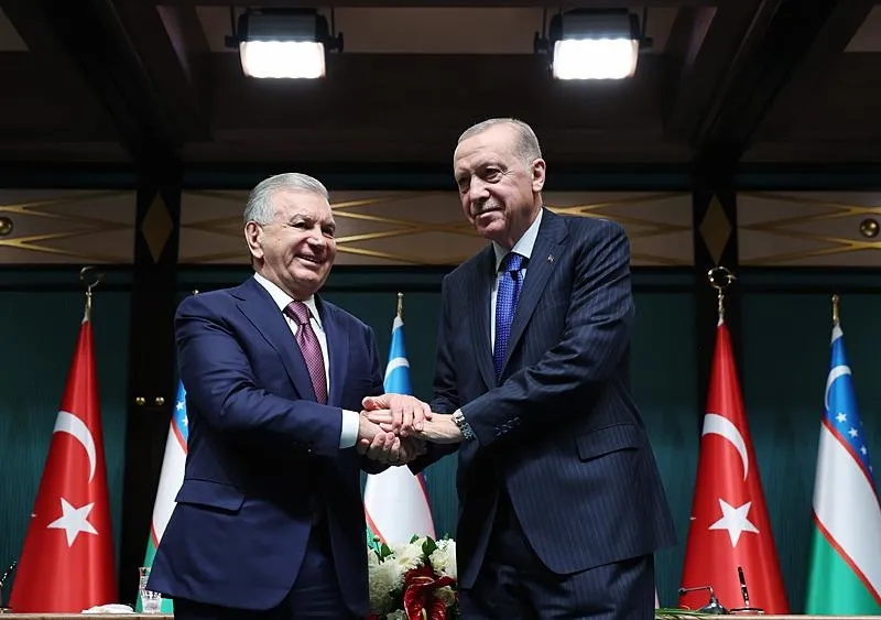 İmzalar atıldı! Başkan Erdoğan ve Özbekistan Cumhurbaşkanı Mirziyoyev ortak Filistin mesajı!-5