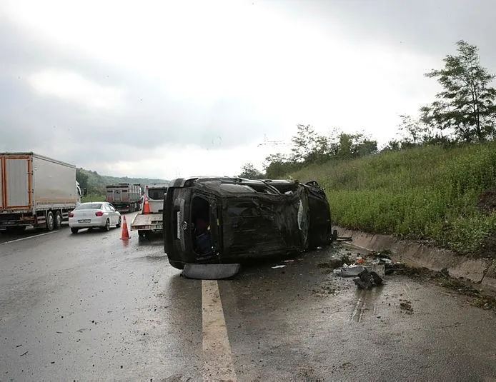 TEM’i kilitleyen kaza!