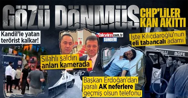 Gaziantep’te CHP’li isimlerden AK Parti standına silahlı saldırı! Başkan Erdoğan’dan yaralı gençlere geçmiş olsun telefonu