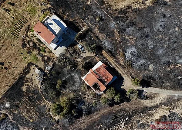 Çeşme yangınında zarar gören alanlar görüntülendi: Her şeyimiz yandı - 13