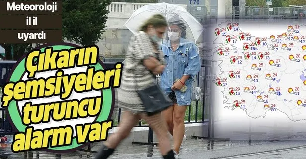 Son dakika: Meteorolojiden bazı illere turuncu uyarı | 13 Ekim hava durumu