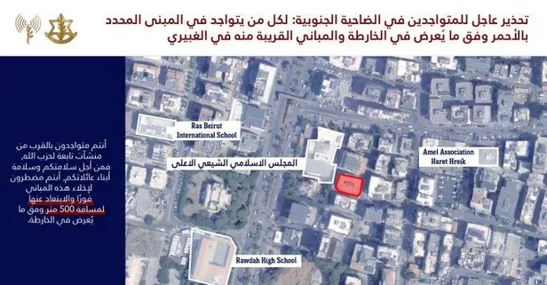 Lübnan’ın güney banliyölerine tehdit! İsrail Ordu Sözcüsü nokta atışı hedef gösterdi