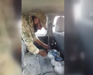 YPG/PKKlıların bomba tuzakladığı araç ele geçirildi