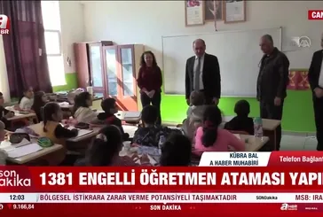 1381 engelli öğretmen ataması yapıldı