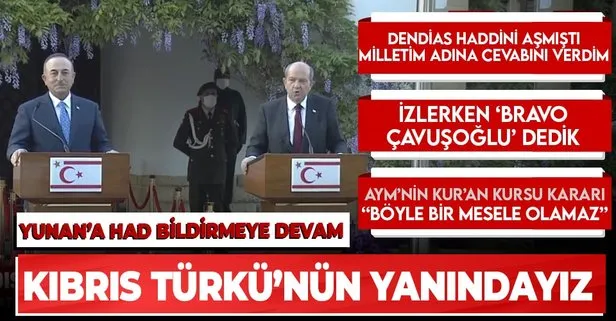 Son dakika: Dışişleri Bakanı Mevlüt Çavuşoğlu ve KKTC Cumhurbaşkanı Ersin Tatar’dan ortak açıklama