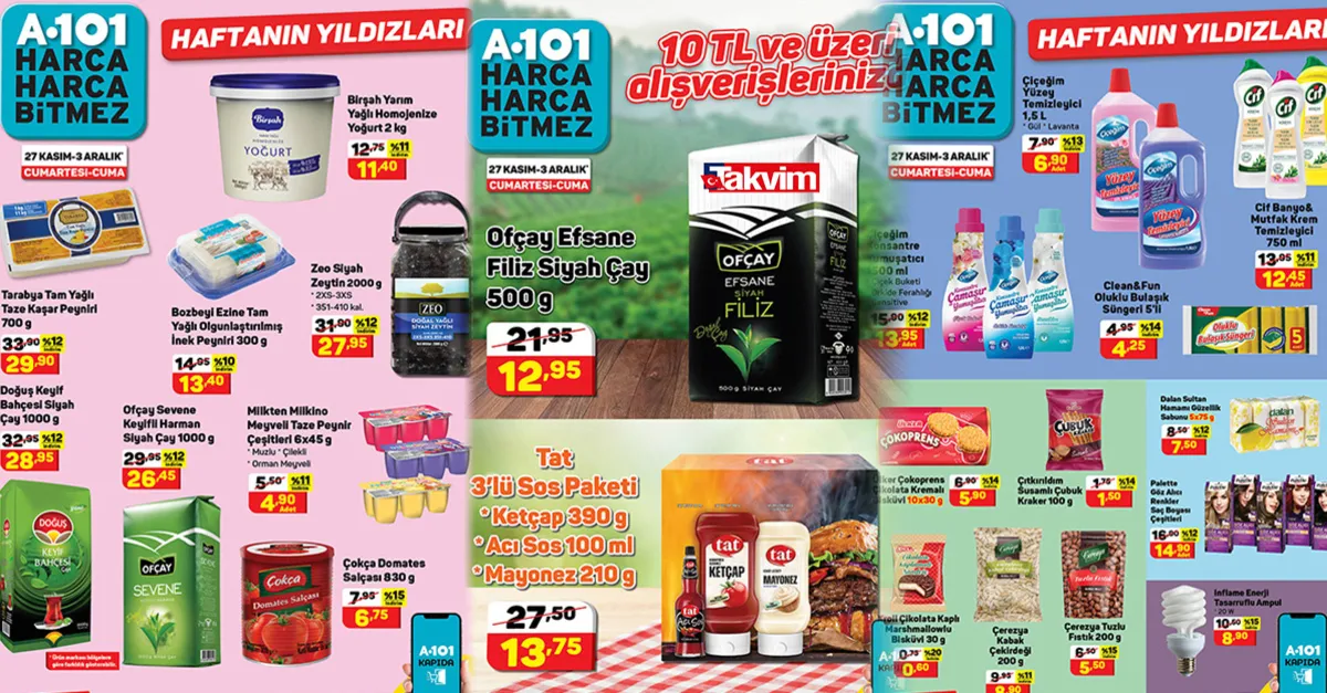 Aktüel kataloğu yenilendi! A101’de yılın büyük kampanyası başladı! Akıllara zarar indirimler yapıldı: Gıda, tekstil, elektronik ürünlerde...