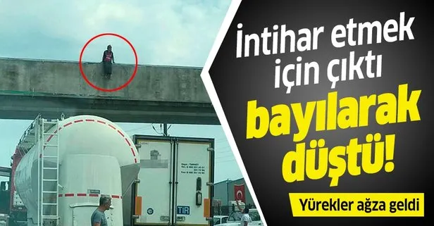 Kocaeli’de yürekleri ağza getiren olay! İntihar etmek için çıktı, bayılarak düştü