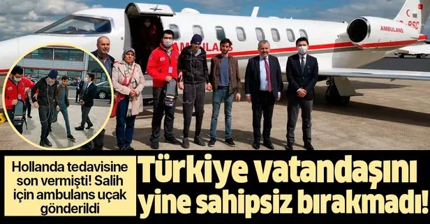 Hollanda tedavisine son vermişti! Türkiye lösemi hastası Salih Kör için ambulans uçak gönderdi