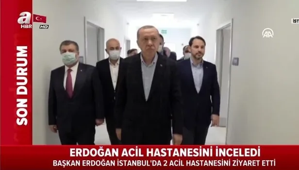 Başkan Erdoğan incelemelerde bulunmuştu... A Haber Yeşilköy'deki pandemi hastanesine girdi