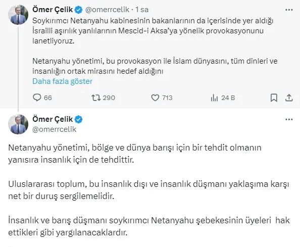 Soykırımcı Itamar Ben Gvir'in Mescid-i Aksa provokasyonuna Türkiye'den peş peşe çok sert tepkiler: Lanetliyoruz-3