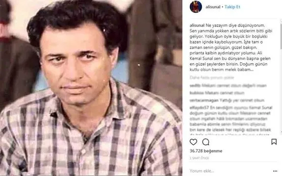 Ali Sunal, babası Kemal Sunal'ın doğum gününü böyle kutladı-1