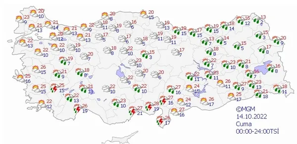 HAVA DURUMU | Meteorolojiden sel ve heyelan alarmı! İl il uyardı: Kuvvetli yağış geliyor | 11-15 Ekim 2022-13