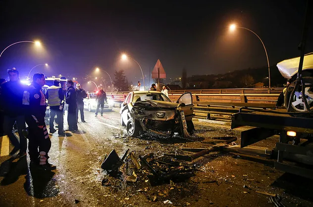 Ankara'da zincirleme trafik kazası