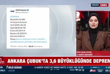 Ankara Çubuk'ta 3,6 büyüklüğünde deprem!