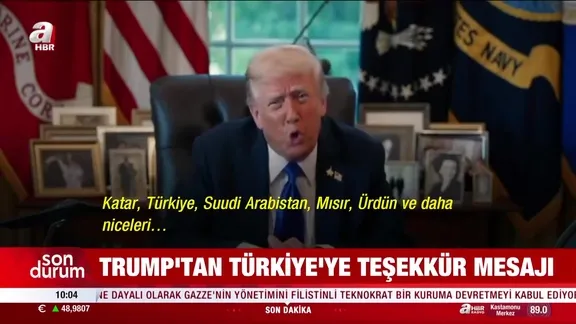 Trump’tan Türkiye ateşkes teşekkürü