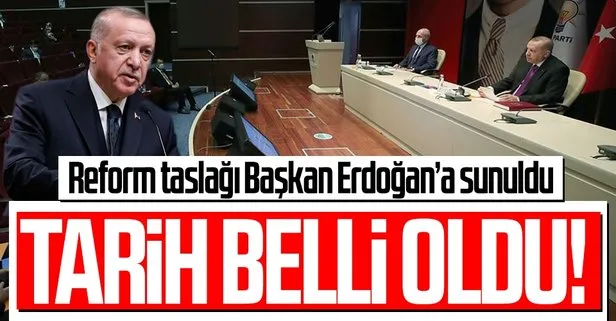 Reform taslağı Başkan Erdoğan’a sunuldu
