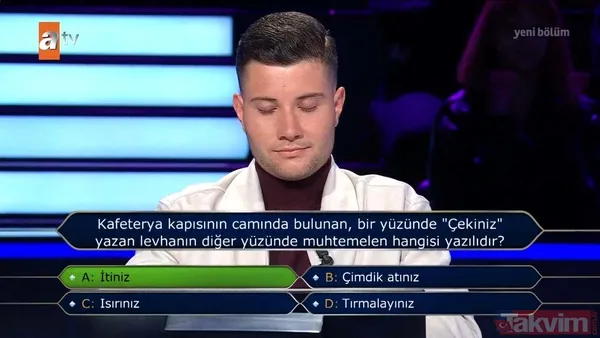 Kim Milyoner Olmak İster’de o soru yarışmacıyı yaktı! Oktay Kaynarca yarışmacıyı türküyle uğurladı! - 4