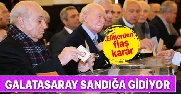 Son dakika: Galatasaray Kulübü Yönetim Kurulu sandığa gidiyor