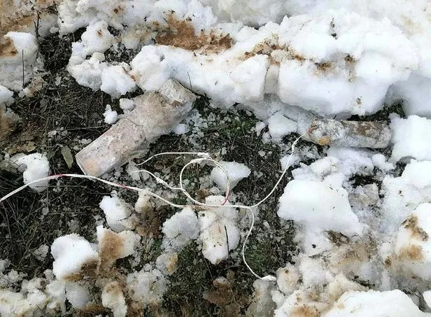 Son dakika: Bitlis'te PKK'lıların araziye tuzakladığı el yapımı patlayıcı imha edildi-1