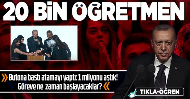 Başkan Erdoğan'dan 20 bin Öğretmen Atama Töreni'nde önemli açıklamalar