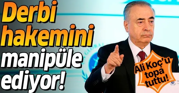 Ali Koç derbi hakemini manipüle ediyor