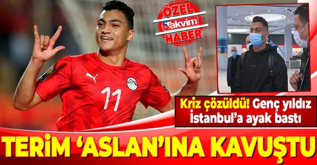 Galatasaray'ın yeni transferi Mostafa Mohammed Kahire'den İstanbul'a geldi