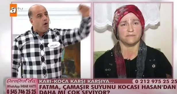 Esra Erol son bölüm izle! Hasan "Çamaşır suyunu benden daha çok seviyor" dediği karısı ile yüzleşiyor!-9