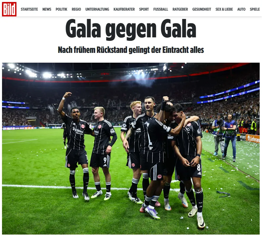 Galatasaray'ın Frankfurt yenilgisi dış basında! - 5