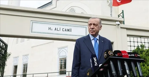 Başkan Erdoğan Hz. Ali Camisi'nde cuma namazını kıldı