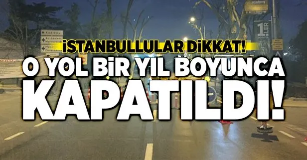 Kadıköy Tıbbiye Caddesi’ndeki köprü trafiğe kapatıldı