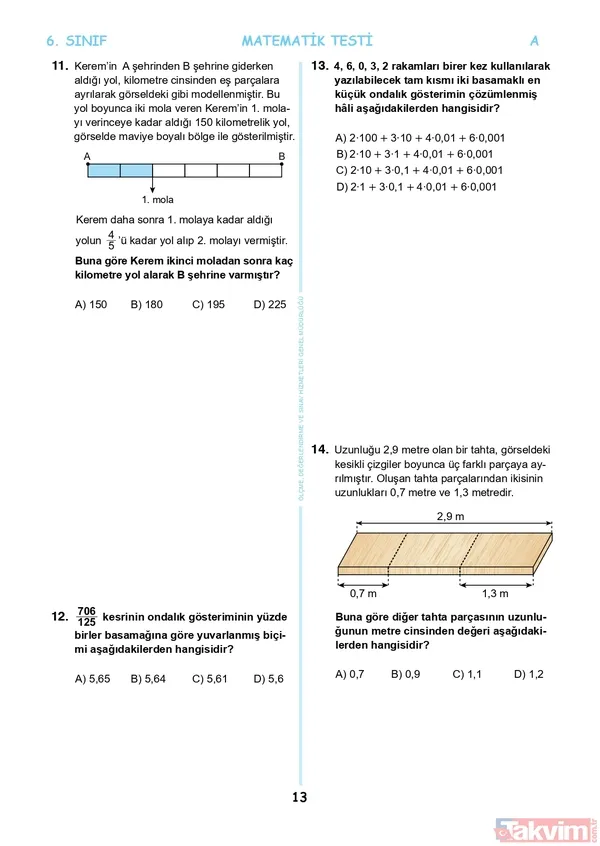 A-B-C-D kitapçığı İOKBS PYBS sayısal soruları PDF İNDİR! İOKBS Bursluluk 5.6.7.8.9.10.11. SINIF sayısal FULL soru kitapçığı 2022! Matematik, Geometri, Fen, Kimya, Fizik soru ve cevap anahtarı! - 46