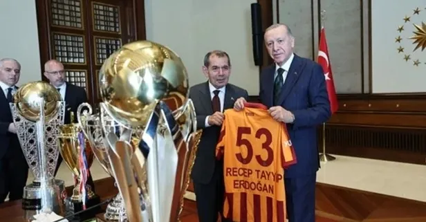Şampiyon Galatasaray'dan Başkan Erdoğan'a ziyaret