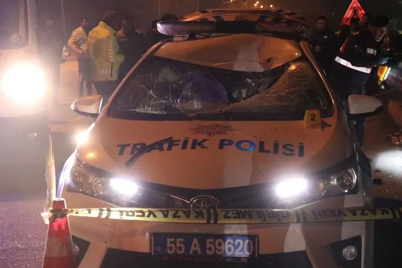 Samsun'da kaza sonrası kaçan aracın çarptığı polis memuru şehit oldu-2