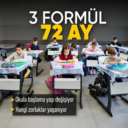 Okula başlama yaşı değişiyor: 3 formül 72 ay!