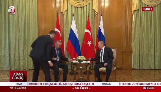 Cumhurbaşkanı Erdoğan Rusya Devlet Başkanı Putin ile bir araya geldi! Soçi'den ilk görüntüler