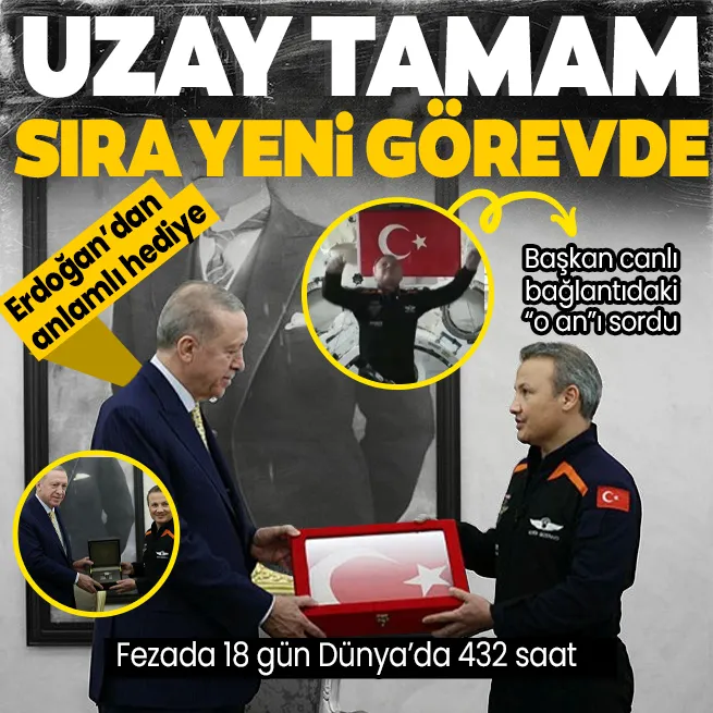Başkan Erdoğan, Türkiyenin ilk astronotu Gezeravcıyı kabul etti