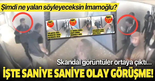 İşte saniye saniye Ekrem İmamoğlu ile İsmail Küçükkaya'nın otel görüşmesinin görüntüleri | İmamoğlu - Küçükkaya otel videosu izle
