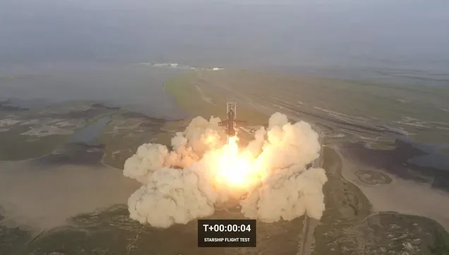 SpaceX’in fırlattığı Starship roketi test uçuşuna başlamasından 4 dakika sonra patladı!
