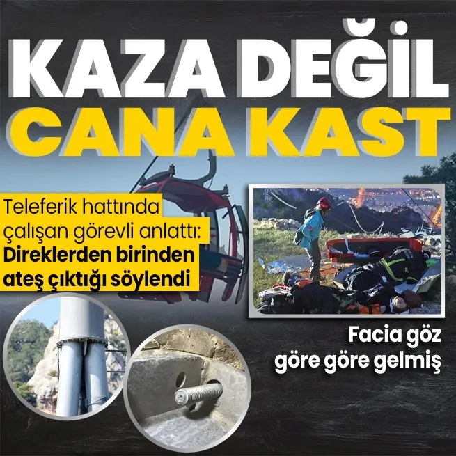 Facia göz göre göre geldi! CHP’li belediyenin ihmalkarlığı teleferik hattında çalışan görevlinin ifadesi ile kanıtlandı: Direklerden birinden ateş çıkmış