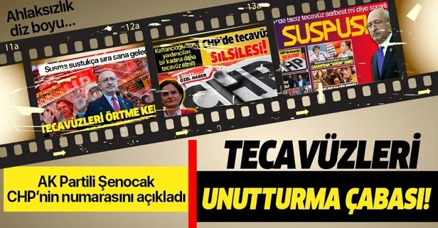 AK Parti İstanbul İl Başkanı Bayram Şenocak CHP’nin numarasını açıkladı: Tecavüzleri unutturmak için gündem değiştirme çabası!