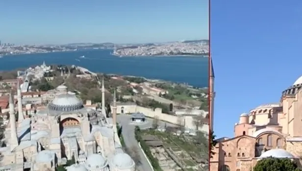 Tarihi karar sonrası Ayasofya'da ilk ezan
