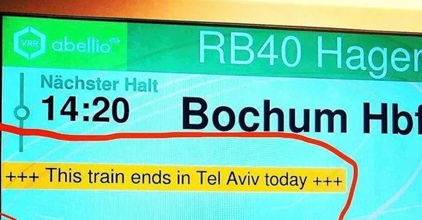 Almanya'da tren istasyonunda 'Tel Aviv' krizi