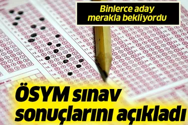 Son dakika: ÖSYM (DGS) Dikey Geçiş Sınavı sonuçlarını açıkladı